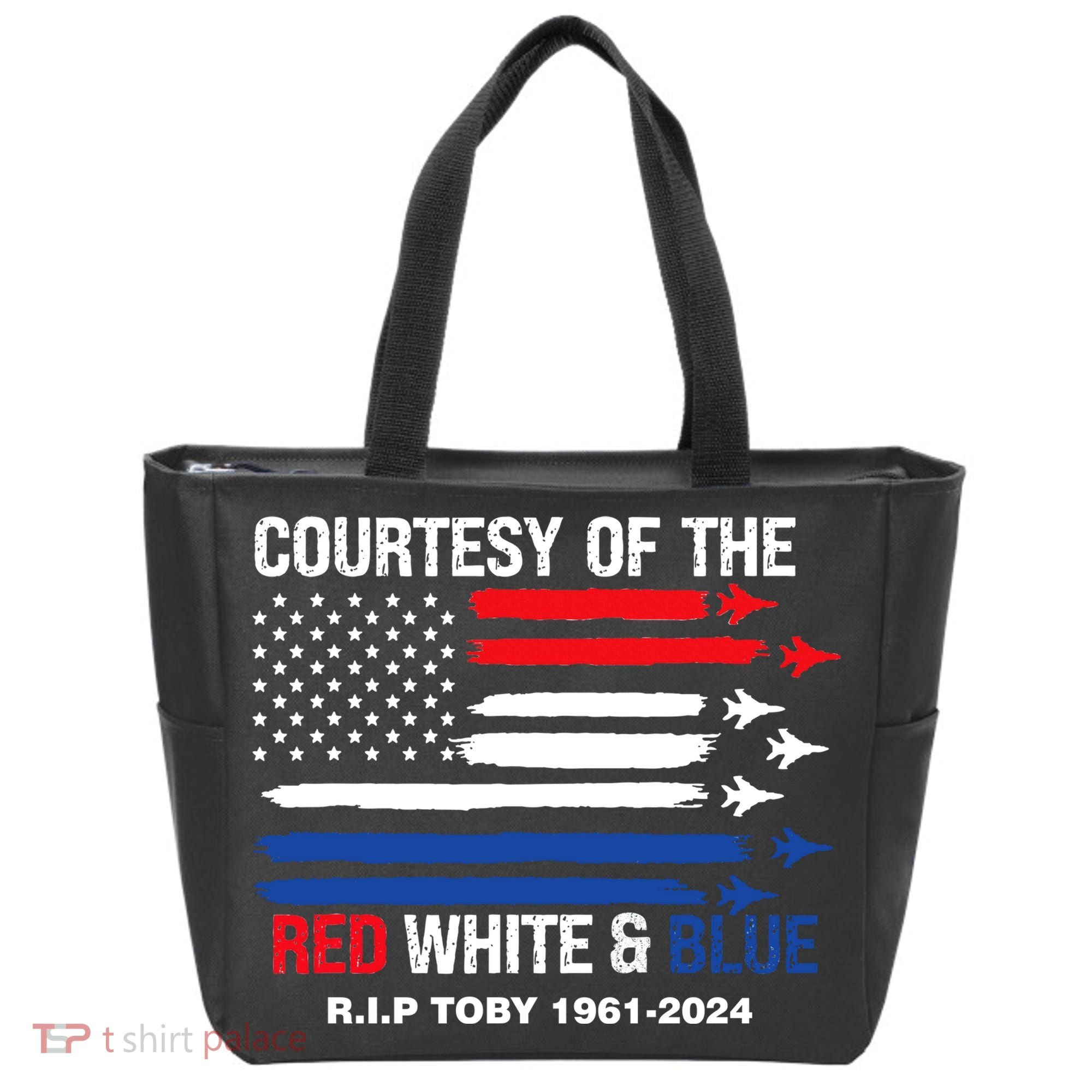 Courtesy Of The Red White And Blue Rip Toby Tote Bag