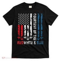 Courtesy Of The Red White And Blue Vintage America Us Flag T-Shirt thumb 0
