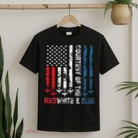 Courtesy Of The Red White And Blue Vintage America Us Flag T-Shirt thumb 2