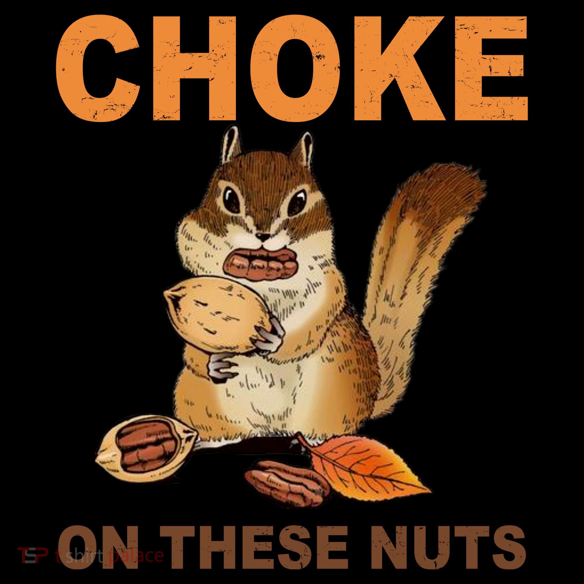 Choke On These Nuts Funny Sarcastic Humor Chipmunk Coaster