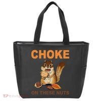 Choke On These Nuts Funny Sarcastic Humor Chipmunk Tote Bag thumb 0