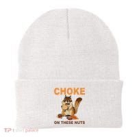 Choke On These Nuts Funny Sarcastic Humor Chipmunk Beanie thumb 0