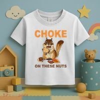 Choke On These Nuts Funny Sarcastic Humor Chipmunk Toddler T-Shirt thumb 3