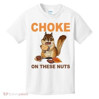 Choke On These Nuts Funny Sarcastic Humor Chipmunk Kids T-Shirt