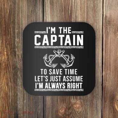 Captain Of The Boat Gift Great Gift Coaster