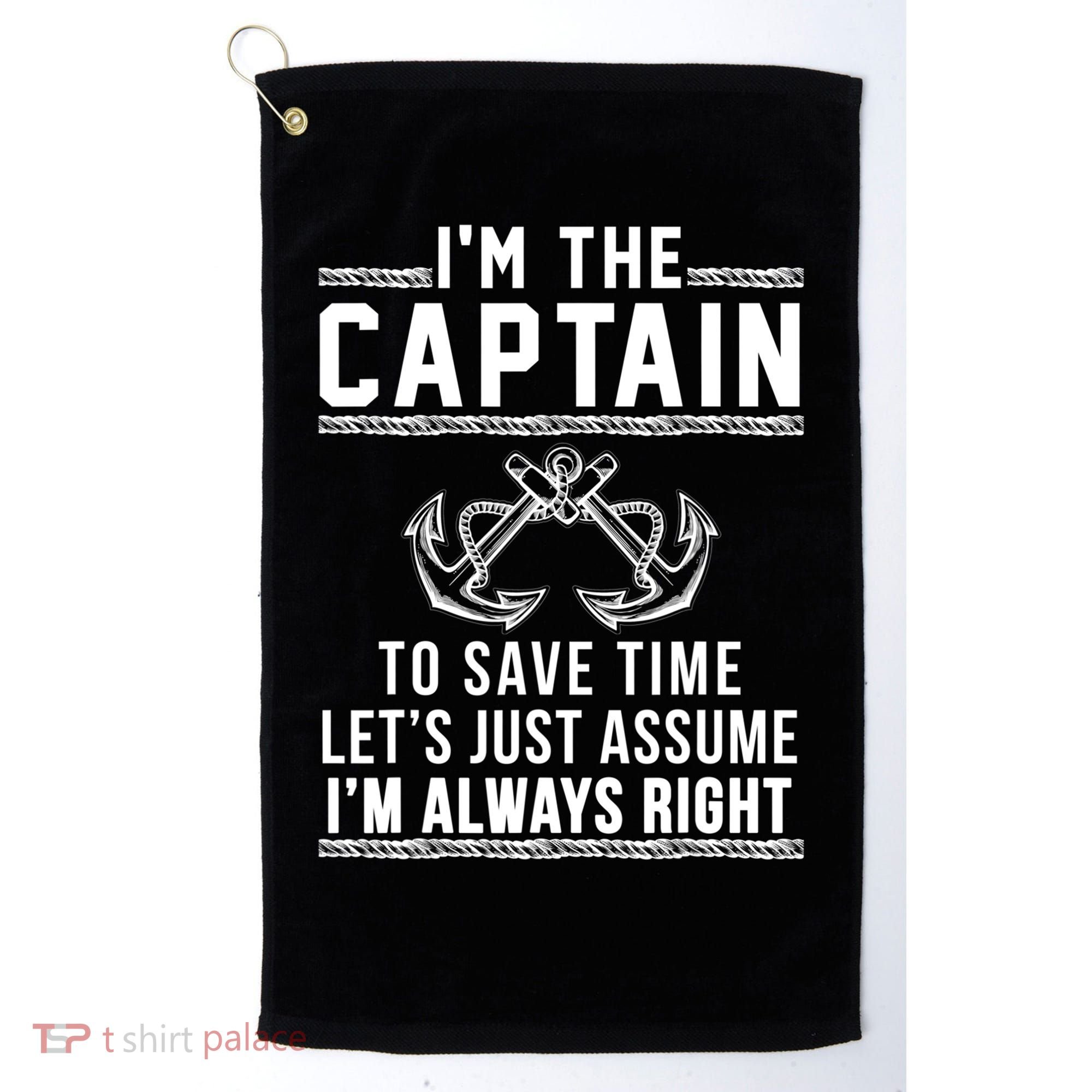 Captain Of The Boat Gift Great Gift Golf Towel