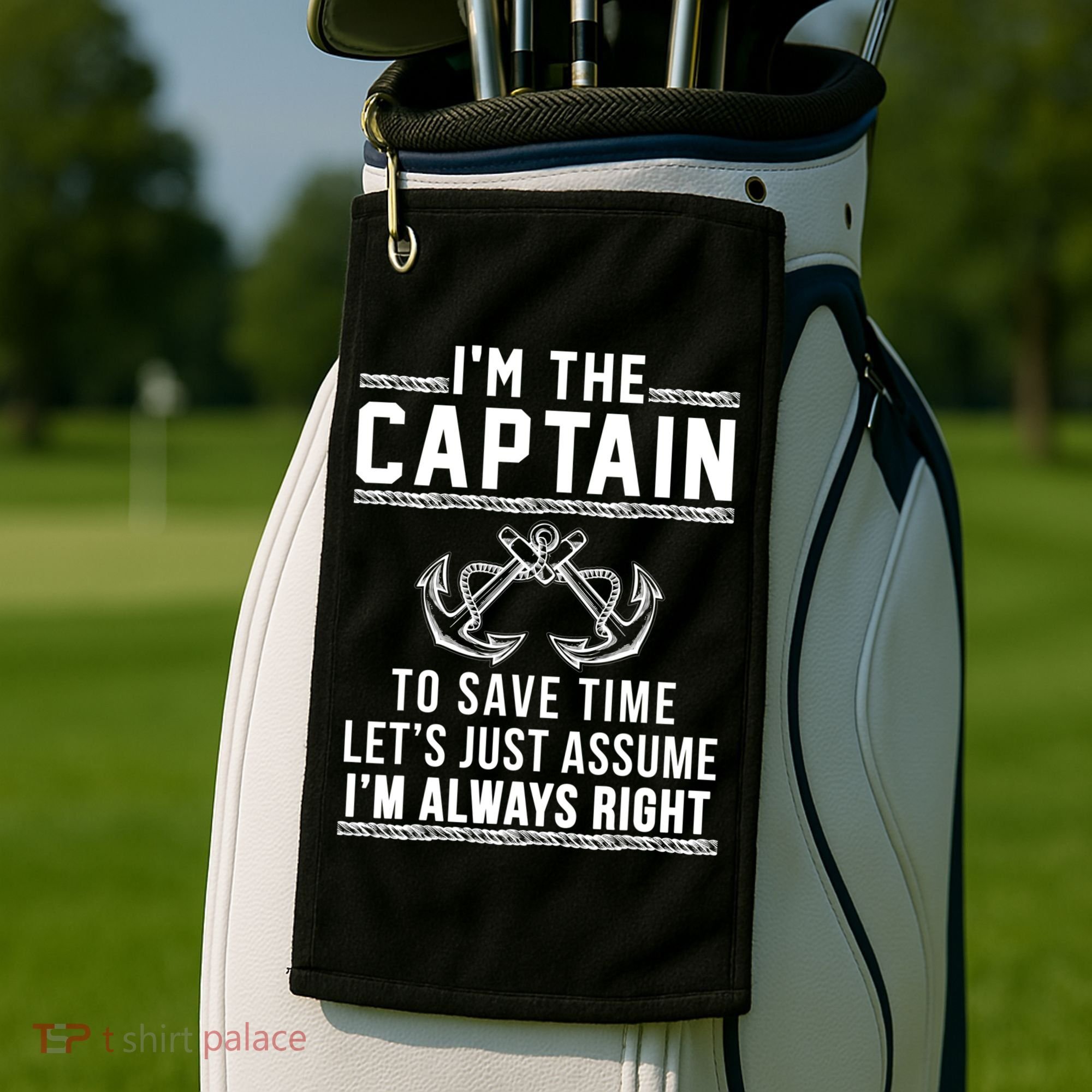 Captain Of The Boat Gift Great Gift Golf Towel