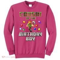 Cousin Of The Birthday Boy Video Gamer Pixel Number Sweatshirt thumb 0