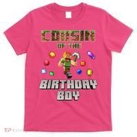 Cousin Of The Birthday Boy Video Gamer Pixel Number T-Shirt thumb 0