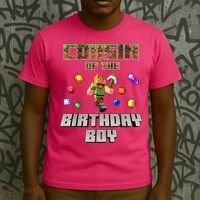 Cousin Of The Birthday Boy Video Gamer Pixel Number T-Shirt thumb 3