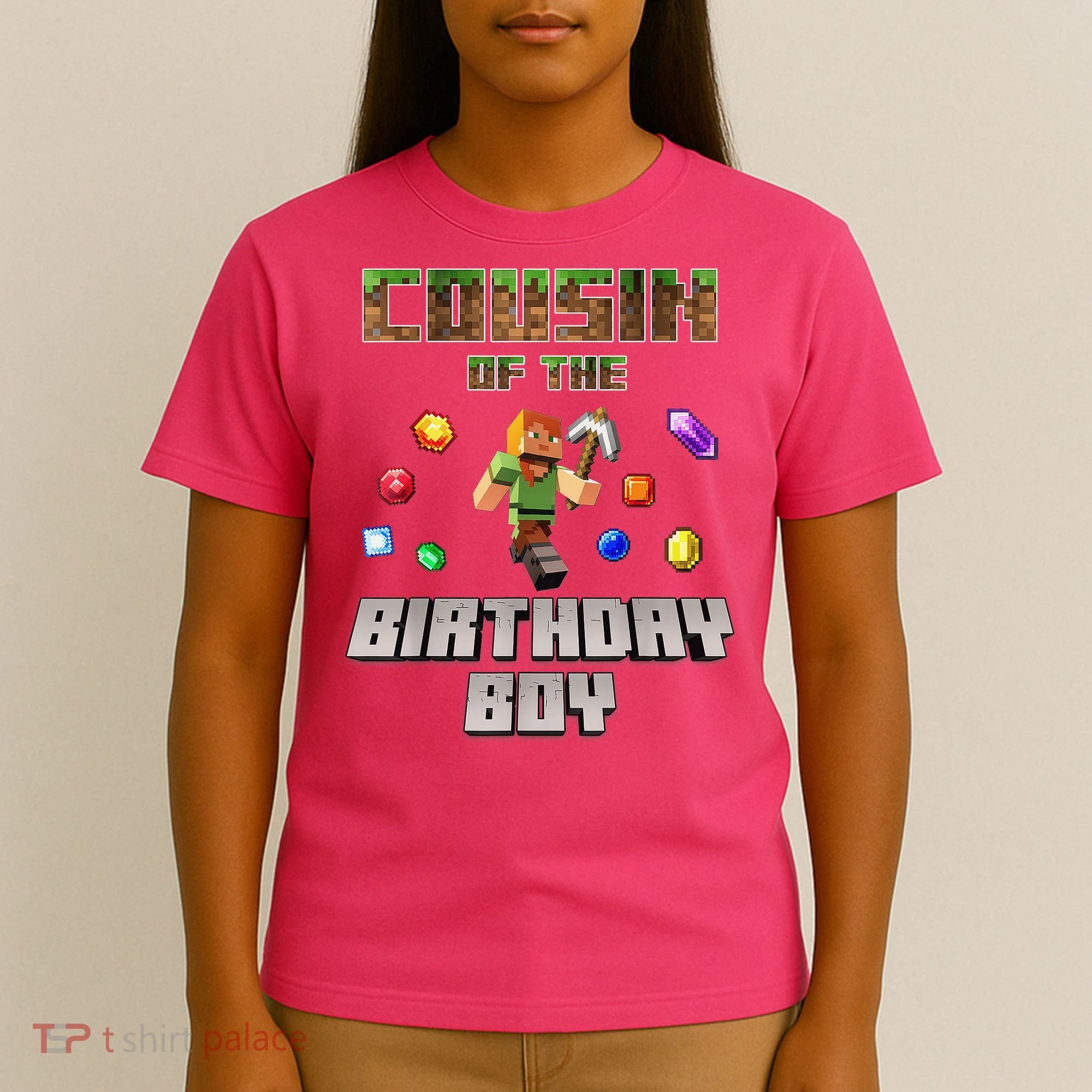 Cousin Of The Birthday Boy Video Gamer Pixel Number T-Shirt