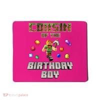 Cousin Of The Birthday Boy Video Gamer Pixel Number Mousepad thumb 0