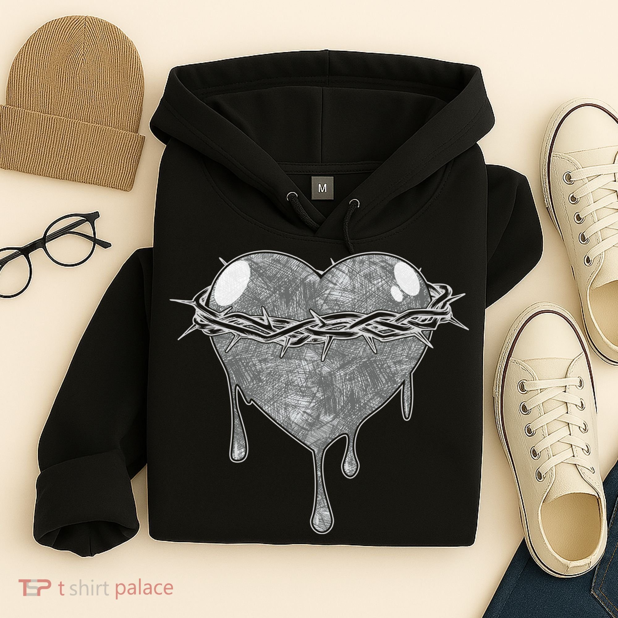 Crown Of Thorns Bleeding Heart Hoodie