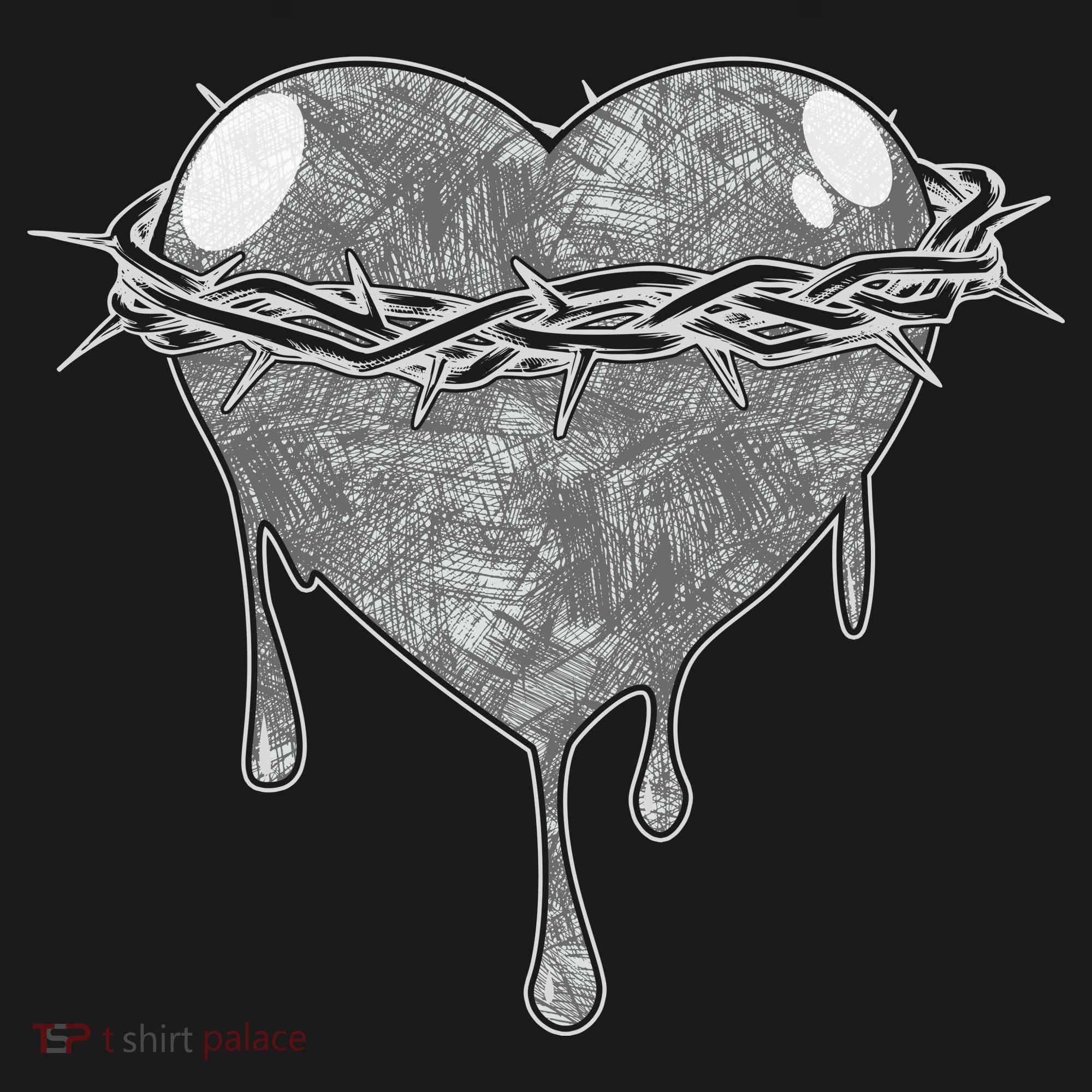 Crown Of Thorns Bleeding Heart Apron