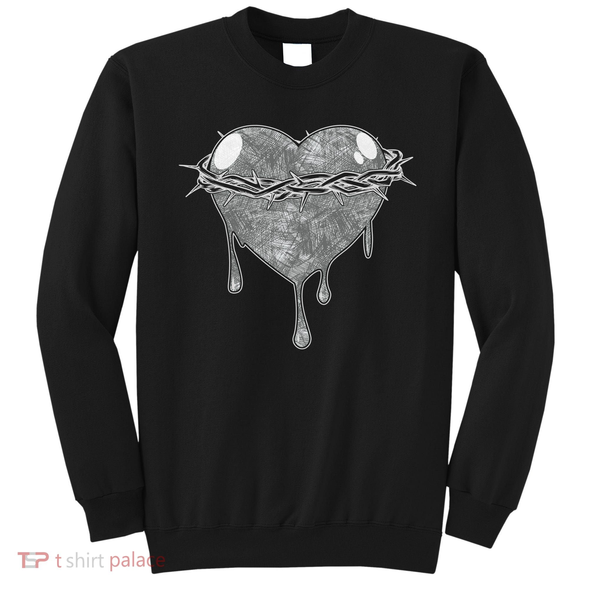 Crown Of Thorns Bleeding Heart Sweatshirt