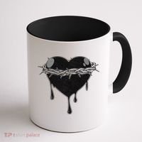 Crown Of Thorns Bleeding Heart Coffee Mug thumb 1