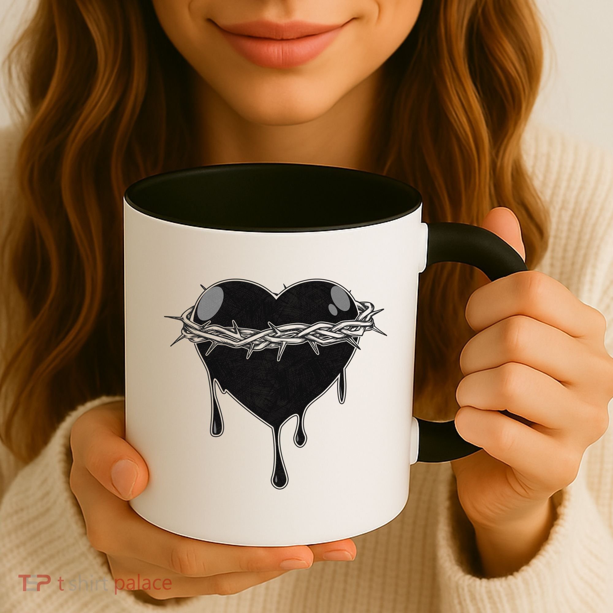 Crown Of Thorns Bleeding Heart Coffee Mug