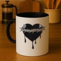 Crown Of Thorns Bleeding Heart Coffee Mug thumb 4