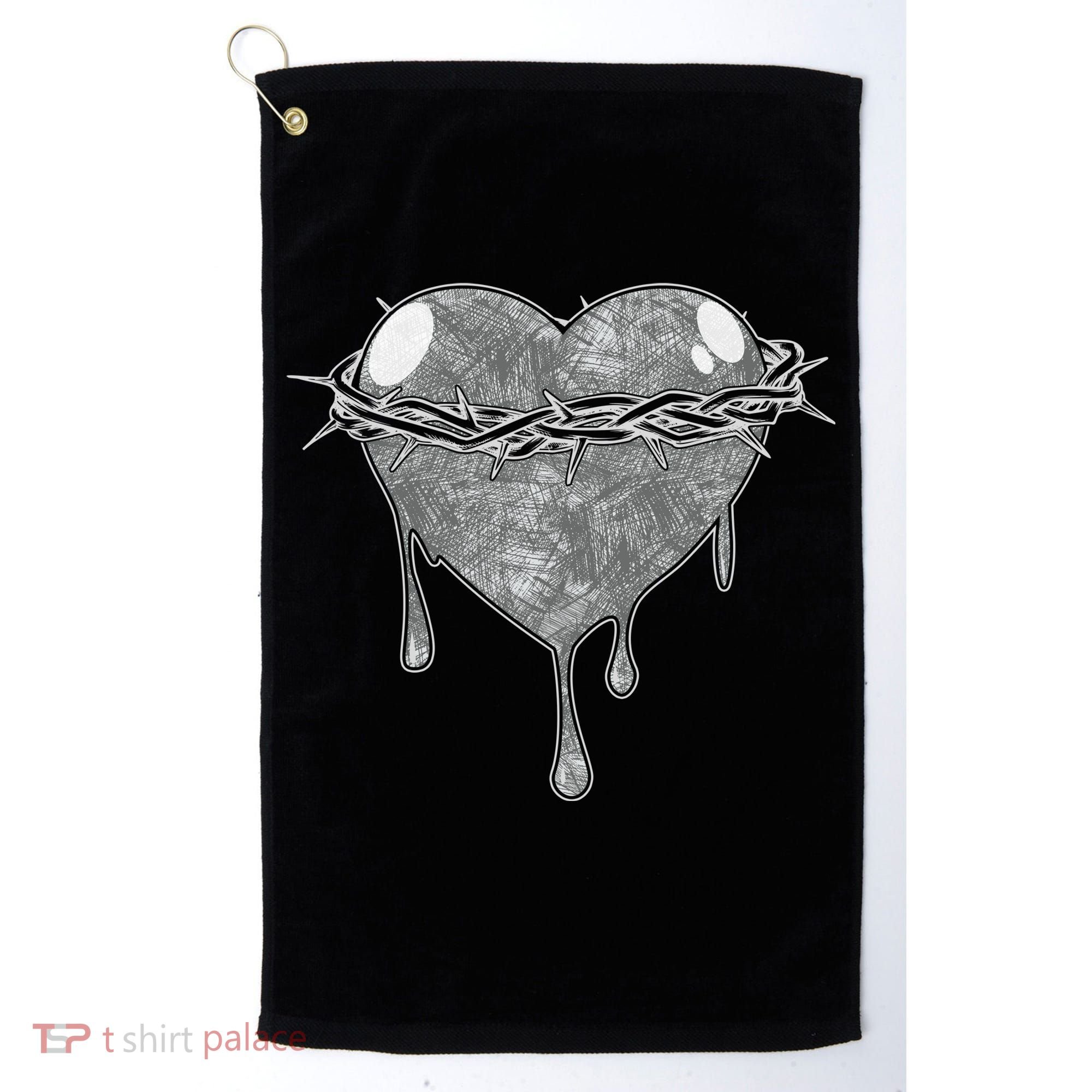 Crown Of Thorns Bleeding Heart Golf Towel