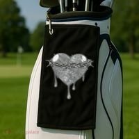 Crown Of Thorns Bleeding Heart Golf Towel thumb 2