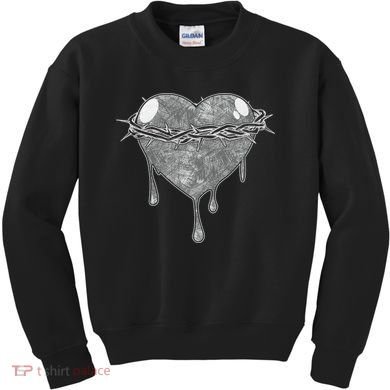Crown Of Thorns Bleeding Heart Kids Sweatshirt