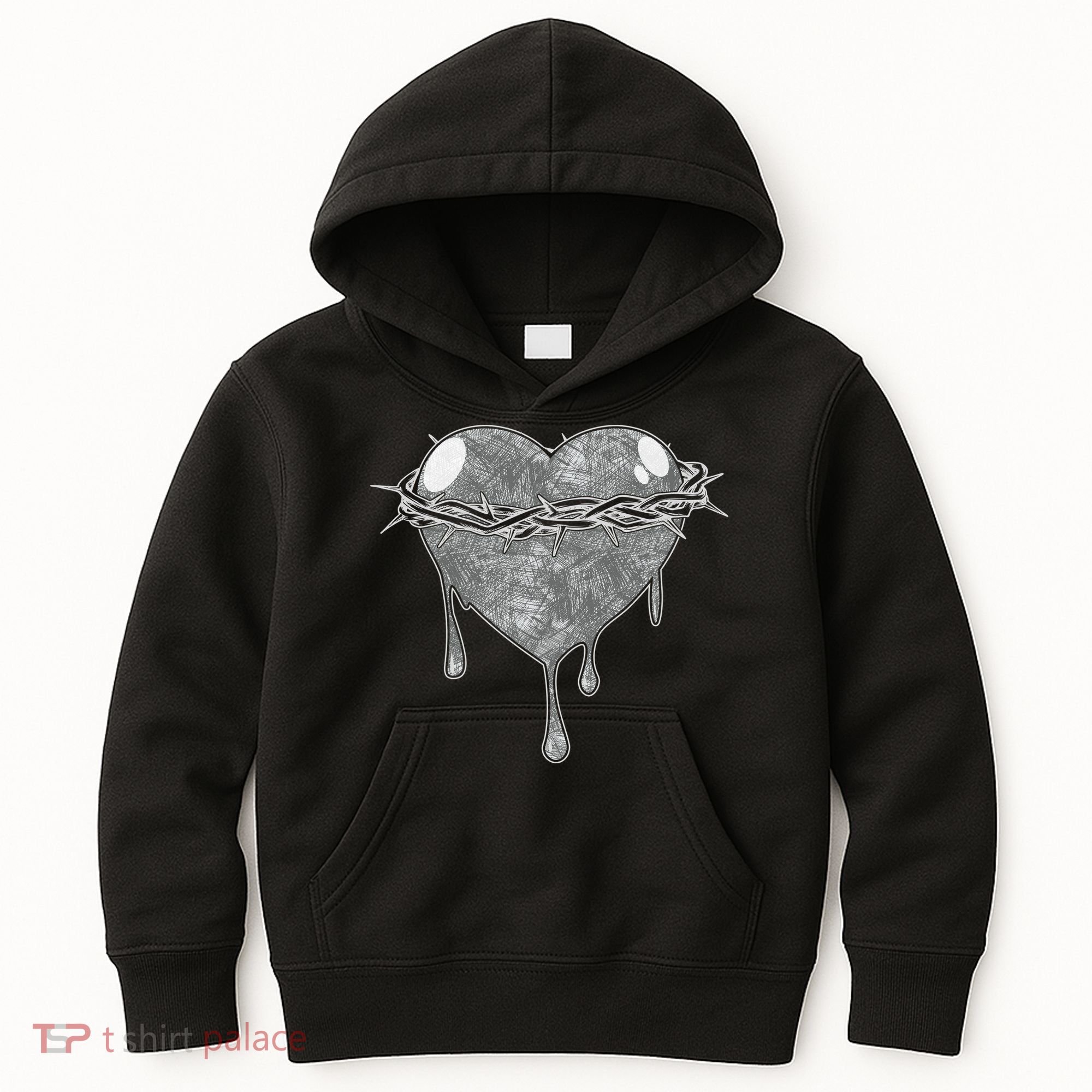 Crown Of Thorns Bleeding Heart Kids Hoodie