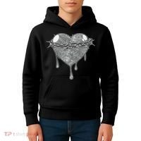 Crown Of Thorns Bleeding Heart Kids Hoodie thumb 4