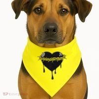 Crown Of Thorns Bleeding Heart USA-Made Doggie Bandana thumb 1