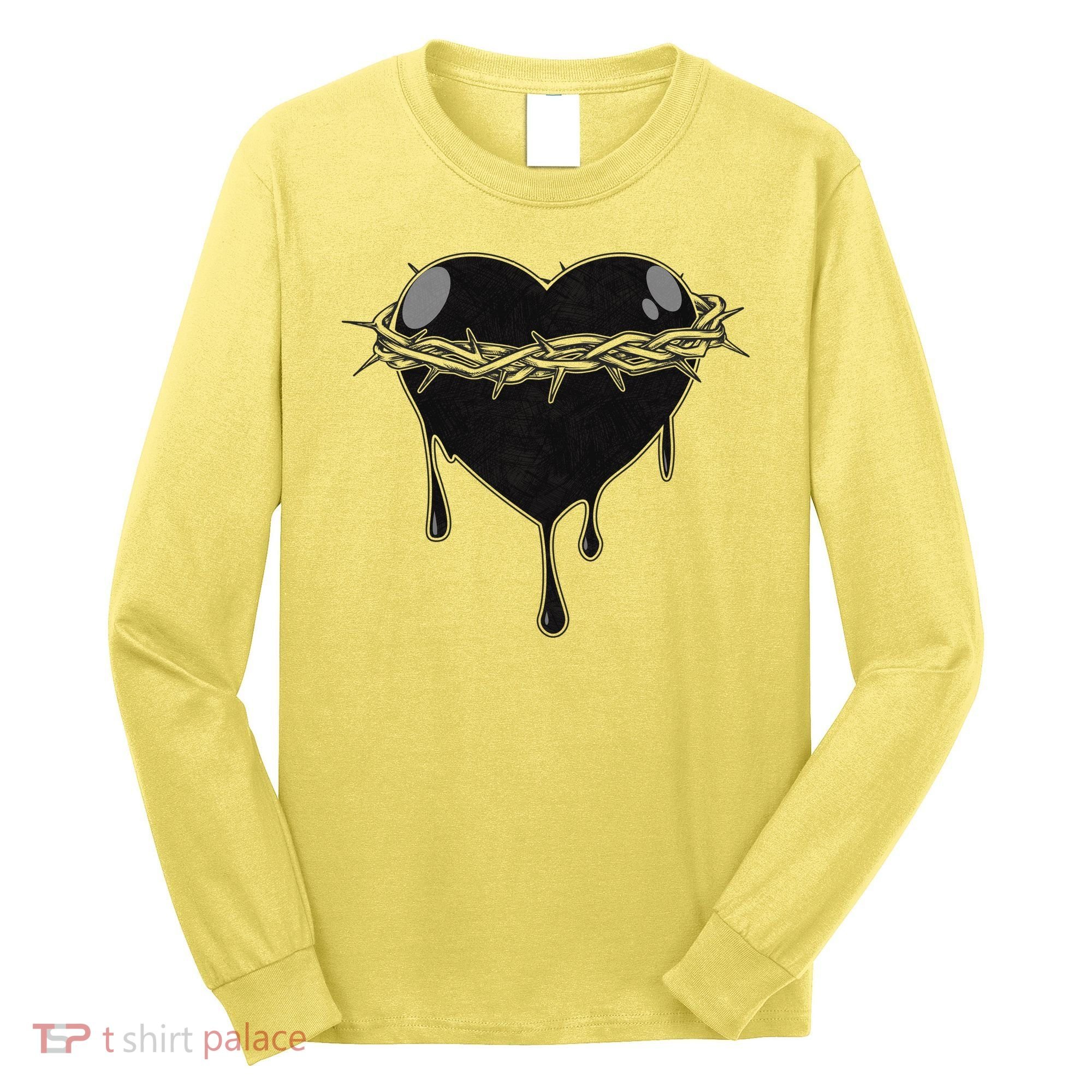 Crown Of Thorns Bleeding Heart Long Sleeve Shirt