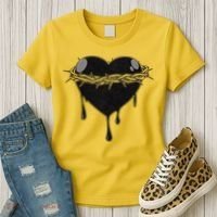 Crown Of Thorns Bleeding Heart Women's T-Shirt thumb 3