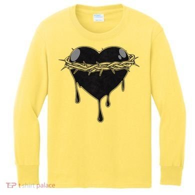 Crown Of Thorns Bleeding Heart Kids Long Sleeve Shirt