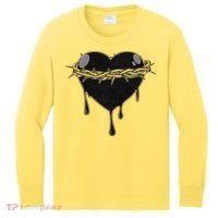 Crown Of Thorns Bleeding Heart Kids Long Sleeve Shirt thumb 0