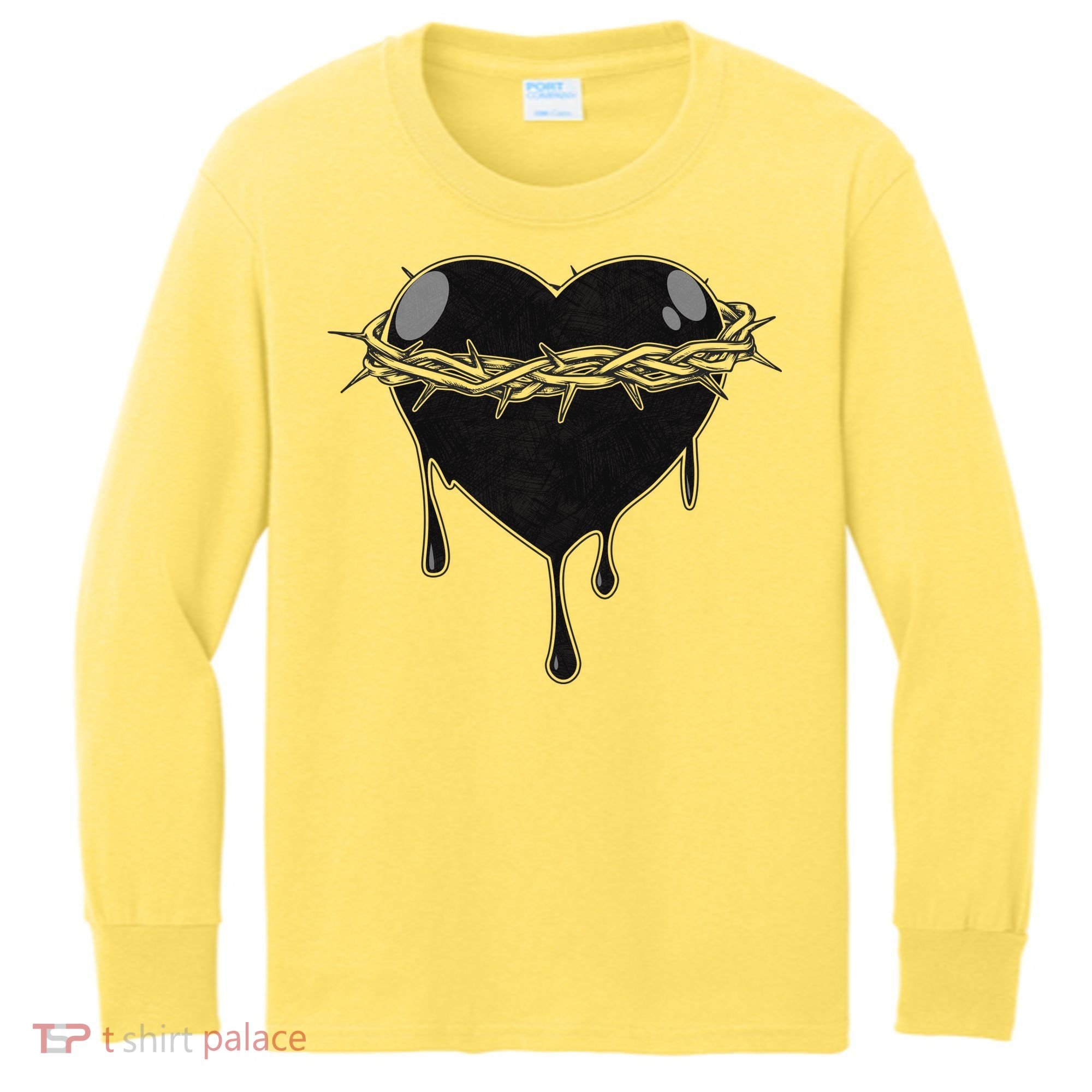 Crown Of Thorns Bleeding Heart Kids Long Sleeve Shirt