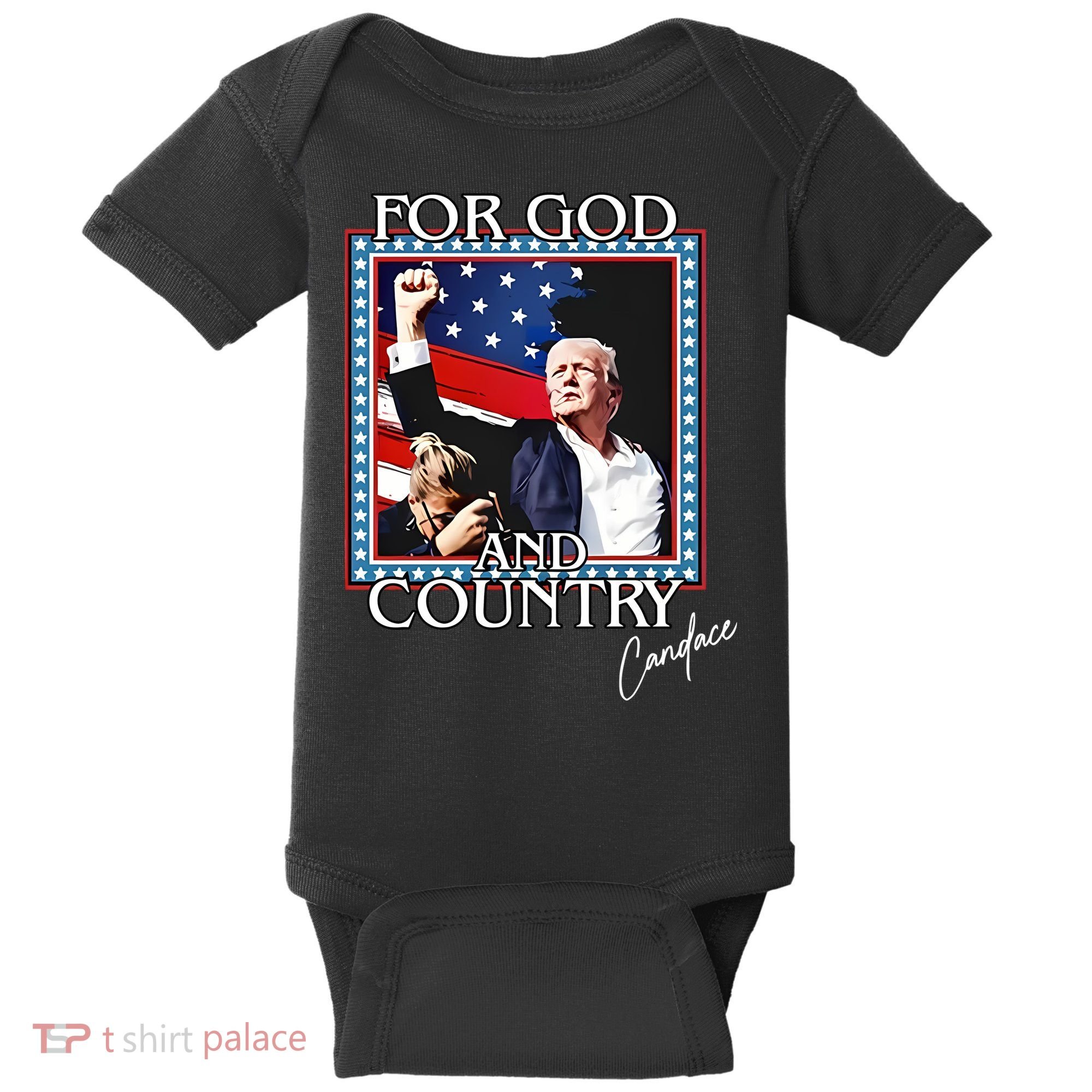 Candace Owens Trump For God And Country Baby Bodysuit