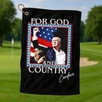 Candace Owens Trump For God And Country Golf Towel thumb 1