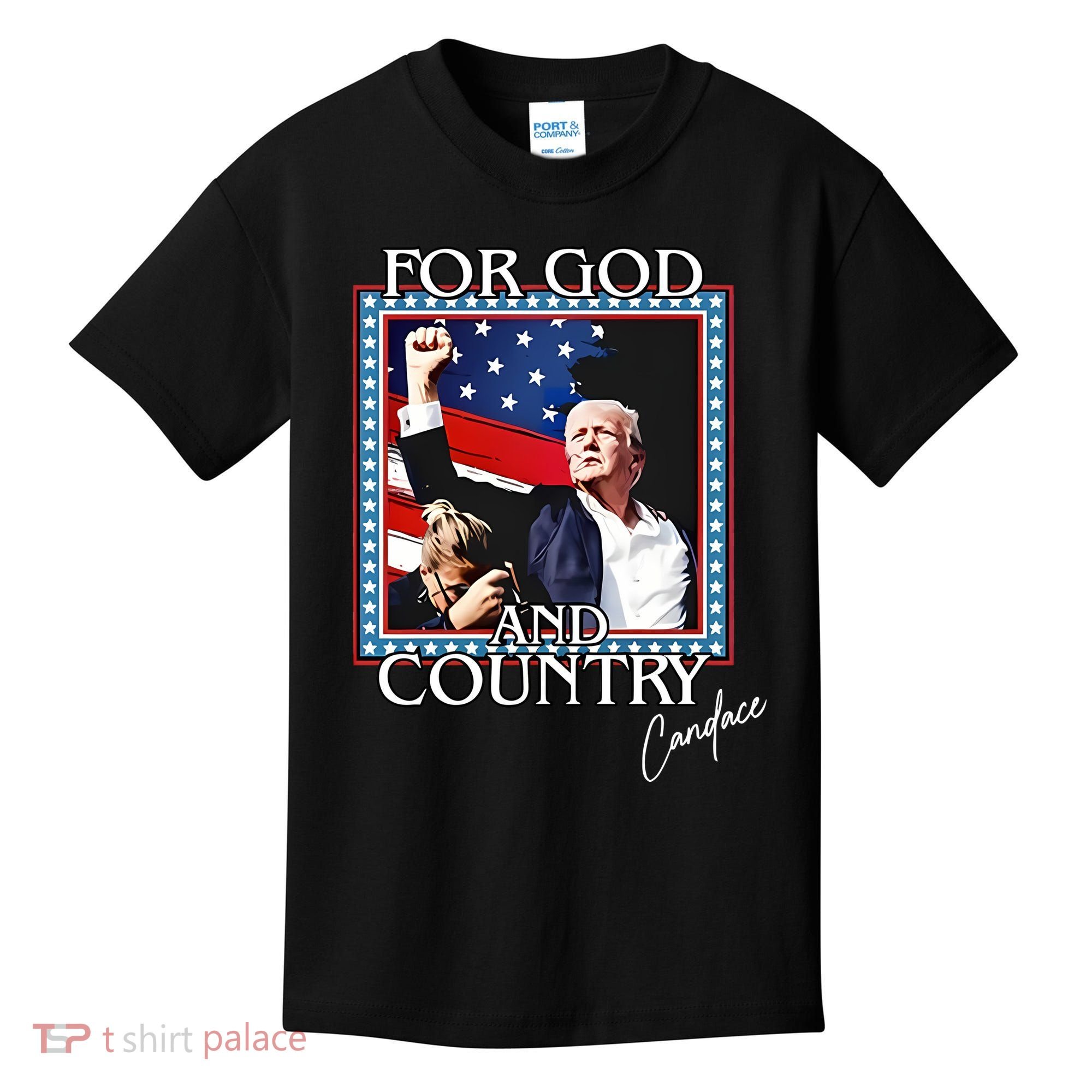 Candace Owens Trump For God And Country Kids T-Shirt
