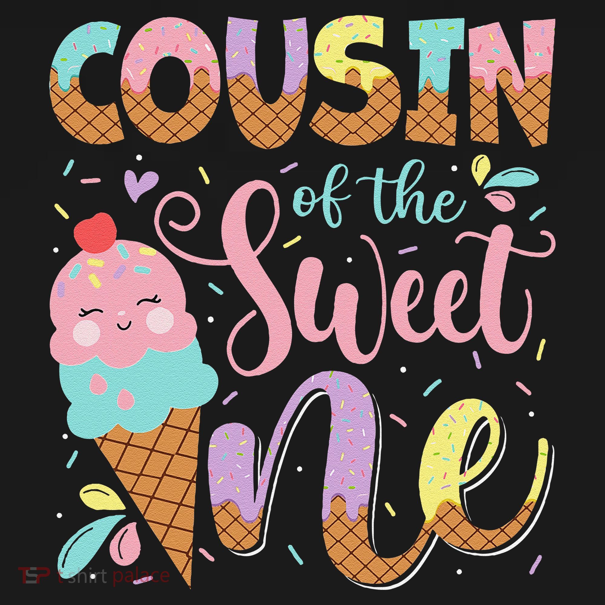 Cousin Of The Sweet One 1st Birthday Ice Cream Summer Women's Hoodie