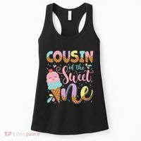 Cousin Of The Sweet One 1st Birthday Ice Cream Summer Women's Tank Top thumb 0