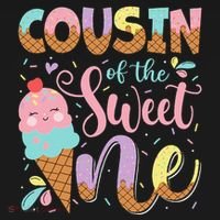 Cousin Of The Sweet One 1st Birthday Ice Cream Summer Toddler Hoodie thumb 2