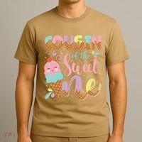 Cousin Of The Sweet One 1st Birthday Ice Cream Summer T-Shirt thumb 3