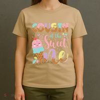 Cousin Of The Sweet One 1st Birthday Ice Cream Summer T-Shirt thumb 4