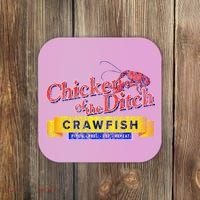 Chicken Of The Ditch Crawfish Crawfish Boil Coaster thumb 0