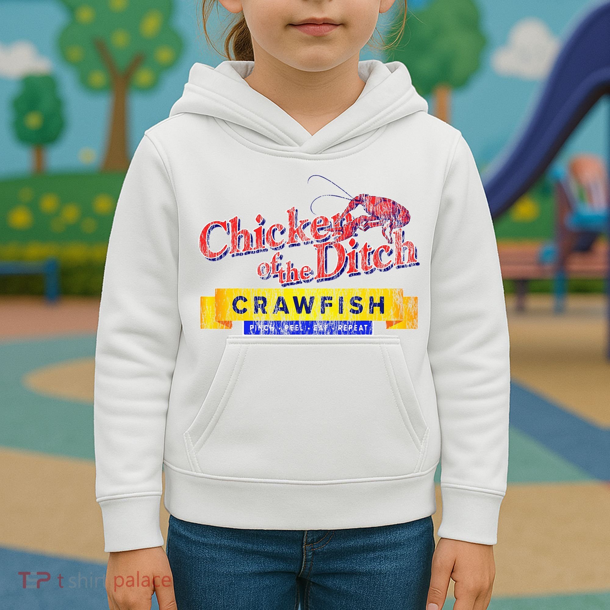 Chicken Of The Ditch Crawfish Crawfish Boil Kids Hoodie
