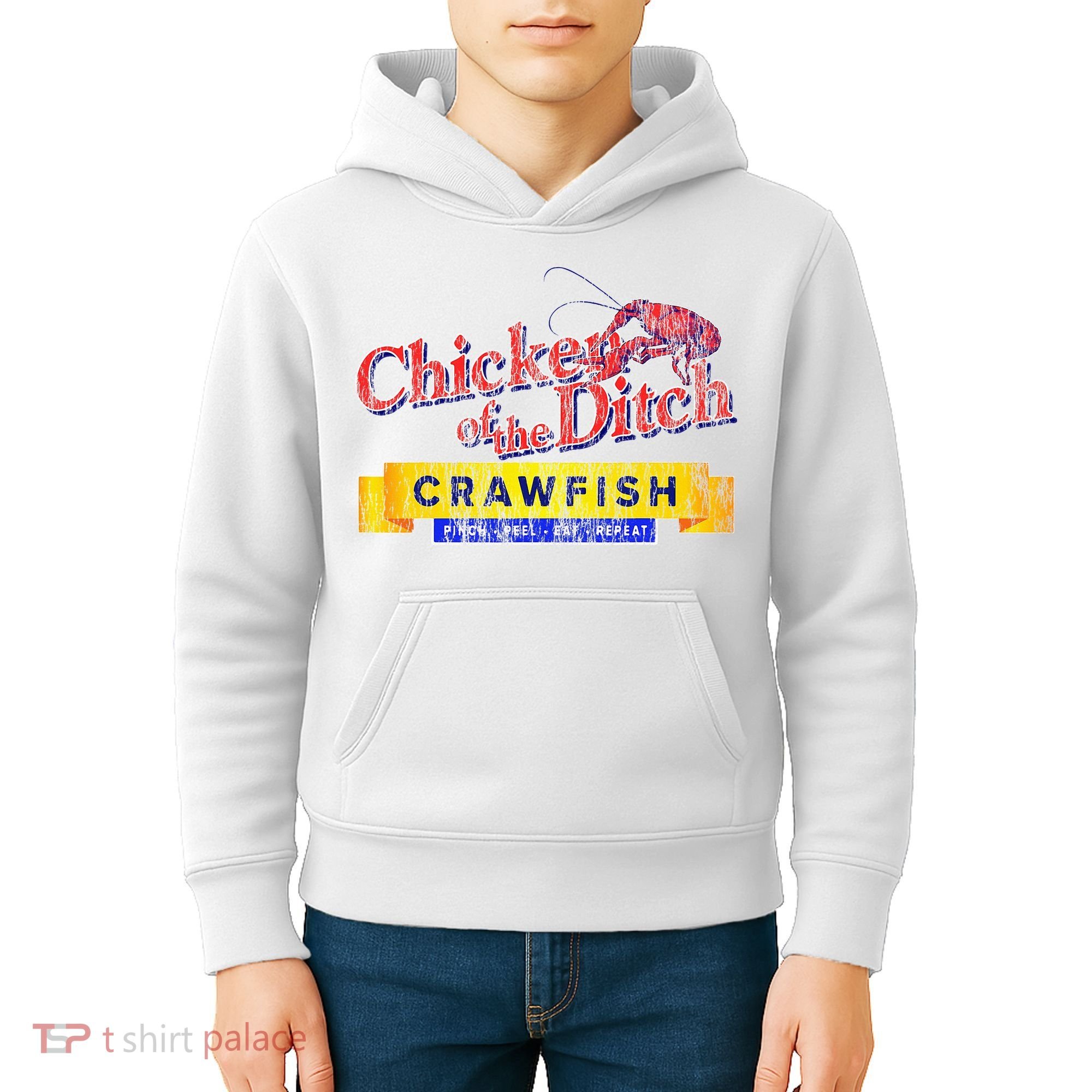 Chicken Of The Ditch Crawfish Crawfish Boil Kids Hoodie