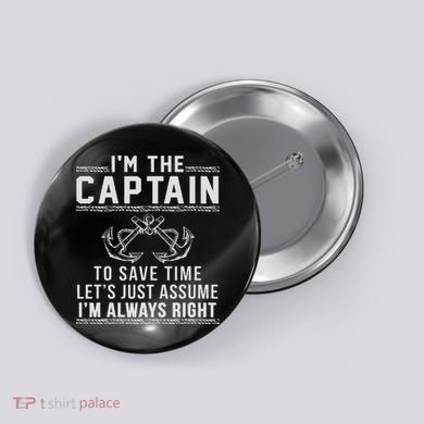 Captain Of The Boat Button