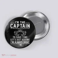 Captain Of The Boat Button thumb 0