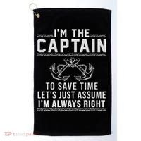Captain Of The Boat Golf Towel thumb 0