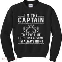 Captain Of The Boat Kids Sweatshirt thumb 0