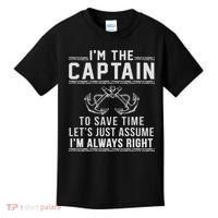 Captain Of The Boat Kids T-Shirt thumb 0