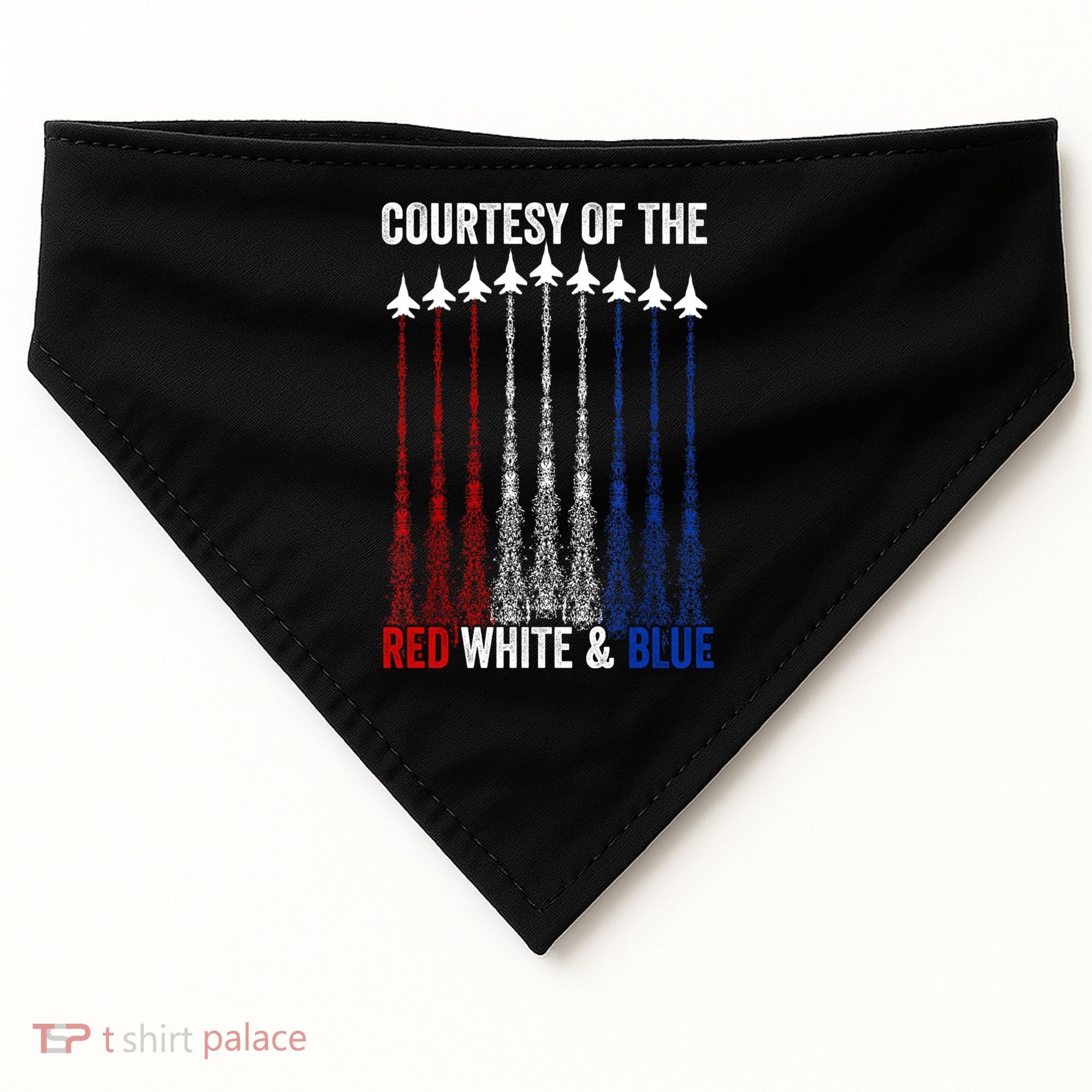 Courtesy Of The Red White And Blue 4th Of July USA-Made Doggie Bandana